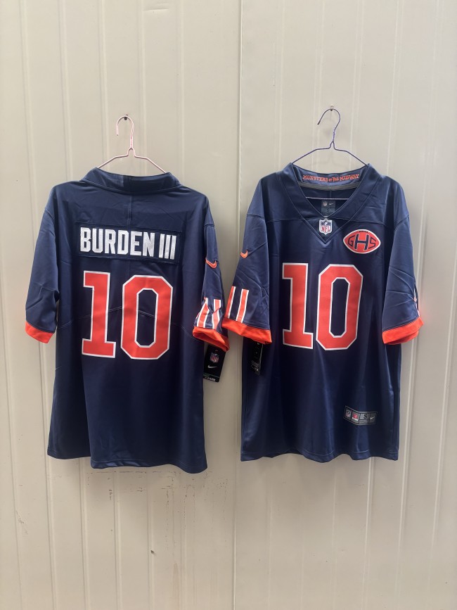 Chicago Bears 10 Luther Burden III Football Jersey Legendary Navy Blue