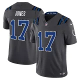 Indianapolis Colts 17 Daniel Jones Football Jersey Three Dynasties Anthracite gray