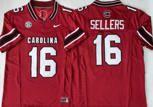 South Carolina Gamecock 16 LaNorris Sellers College Football Jersey Three Dynasties Red
