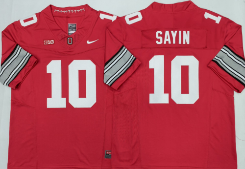 Ohio State 10 Julian Sayin College Football Jersey Three Dynasties Red