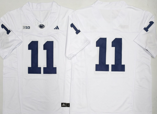 Penn State Nittany Lions 11 NO Name Football Jersey Three Dynasties White