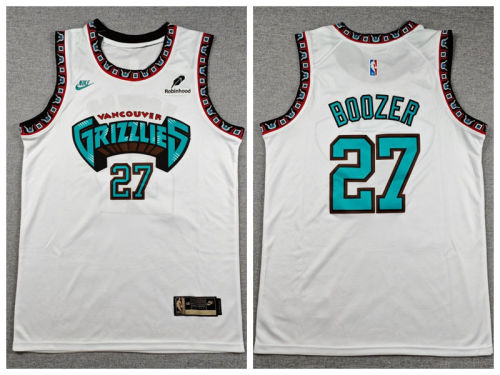 Memphis Grizzlies﻿ 27 Cameron Boozer Basketball Jersey White