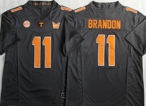 Tennessee Volunteers 11 Faizon Brandon College Football Jersey Three Dynasties Gray