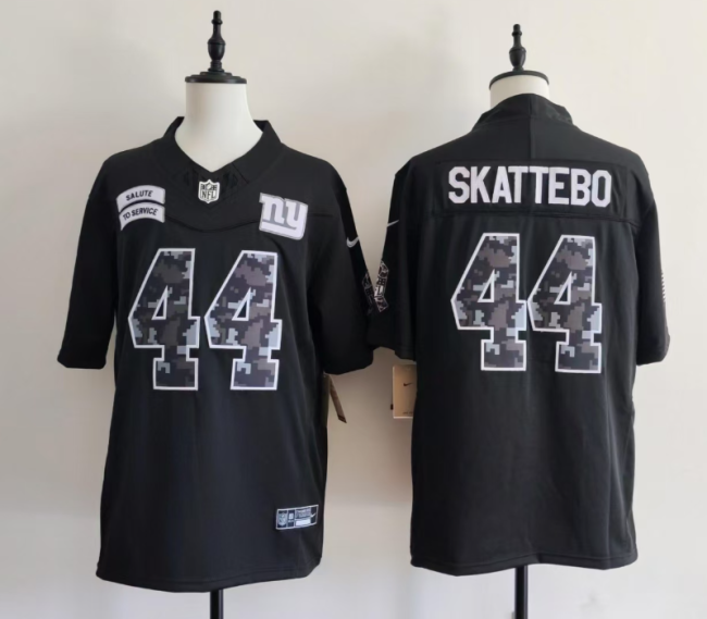 New York Giants 44 Cam Skattebo Football Jersey black Salute to Service