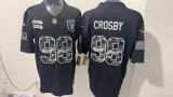 Oakland Raiders 98 Sidney Crosby Football Jersey black Salute to Service