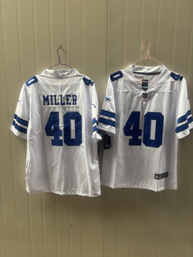 Dallas Cowboys 40 Von Miller Football Jersey Legend White