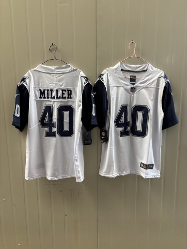 Dallas Cowboys 40 Von Miller Football Jersey Legend White