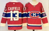 Fanatics Montreal Canadiens 13 Cole Caufield Ice Hockey Jersey Red