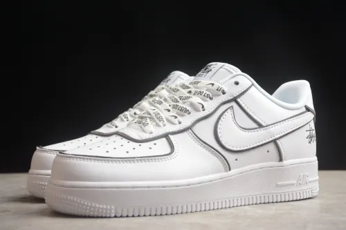 Stussy X Nike Air Force 1 Low White Black Colorful BQ6425-109