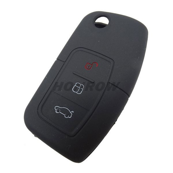 For Ford 3 button Silicone case black MQQ:5PCS