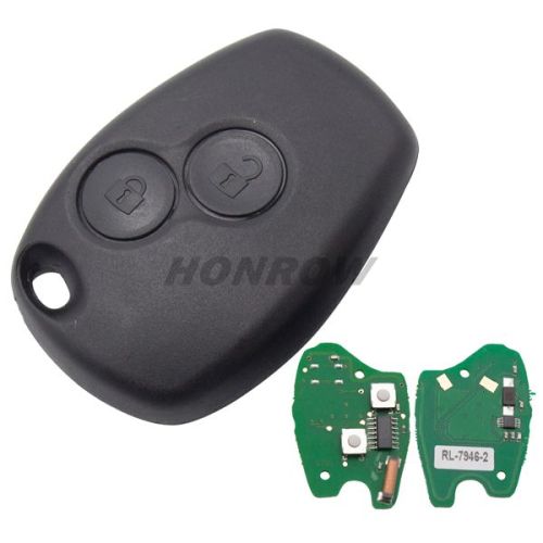 After market For Renault Clio3/Kangoo/Trafic 2 button remote key with 433Mhz and ID46 original PCF7946    (before 2008 year)