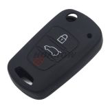 For Hyundai 3 button Silicone case black MQQ:5PCS