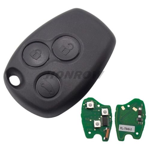 After market For Renault Clio3/Kangoo/Trafic 3 button remote key with 433Mhz and ID46 original PCF7946  (before 2008 year)