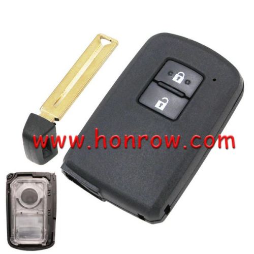 For Toy 2 button smart remote key shell with white Battery holder ,the button is square