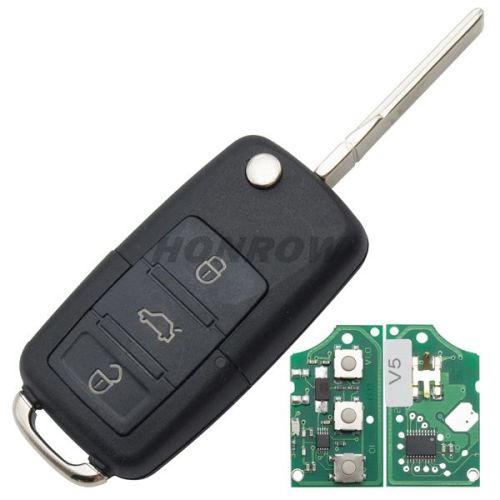 For VW 3 Button remote key 1JO959753DA 433MHZ