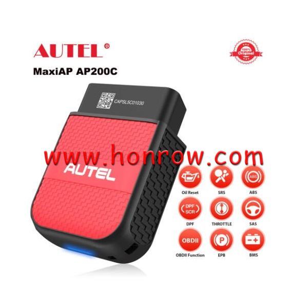 Autel MaxiAP AP200C Wireless OBDII Scan Tool with ABS SRS Oil Reset EPB SAS DPF BMS Throttle for iOS & Android Diagnostics Tool