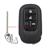 For Honda 4 button Smart Remote Car key with 433MHZ 4A Chip  FCC ID : KR5TP-4