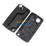 For Peu 407 blade 3 button flip remote key shell with trunk button ( HU83 Blade - Trunk - No battery place )