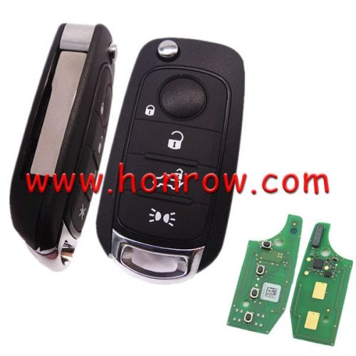 For Original Fiat Egea 500X tipo 4 button Flip remote key Megamos  AES 48 chip 433mhz SIP22 blade