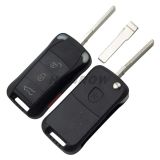 For Por Cayenne 3+1 button flip remote  key blank with with red panic