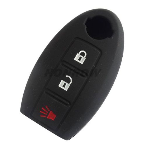 For Nissan 3 button Silicone case Black color(MOQ:5pcs)