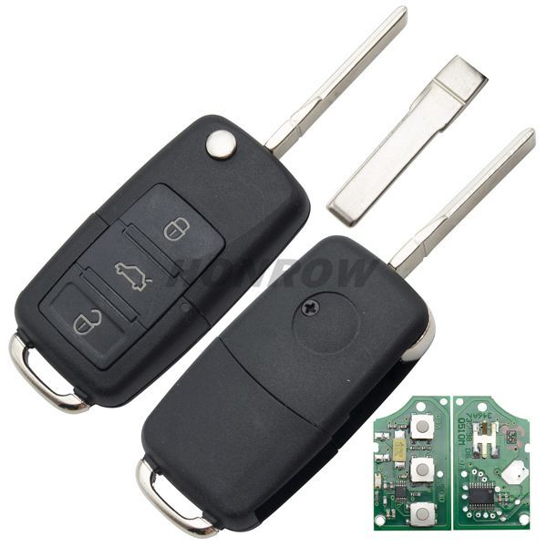 For VW remote key with 3 button 433MHZ  ID48 chips 1KO959753N