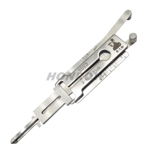 Original Lishi For SSY3 2 In 1  lock pick and decoder genuine !For Korea Ssangyong