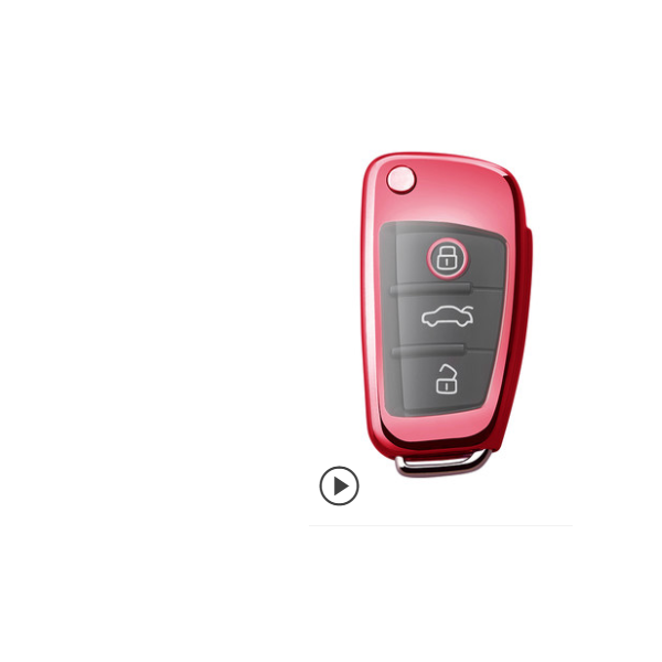 For Audi TPU protective key case  red color  MOQ:5pcs