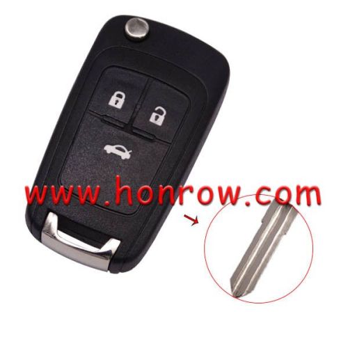 For Chev 3 button remote key shell with left blade