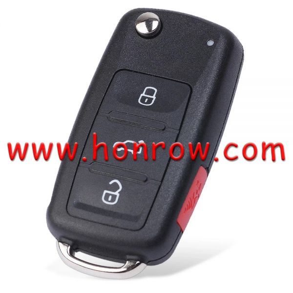 For VW MQB 3+1 button Jetta Passat Prox Flip Key with 315MHz  Megamos AES FCC ID: NBGFS93N P/N: 5K0837202BJ   5K0837202BP