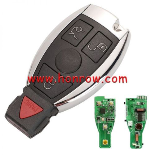 For keyless go Benz NEC 3+1 button smart key with one button start remote key with 433.92/315Mhz compatibility:For benz NEC before 2013