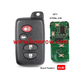 For Toy 3+1 button Smart Card 314.3MHz  ID71 chip FSK  0140 Board CHIP: ID71-WD02