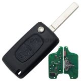 For Peugeot ASK 2 button flip remote key with VA2 307 blade 433Mhz PCF7941 Chip (Before  2011 year)