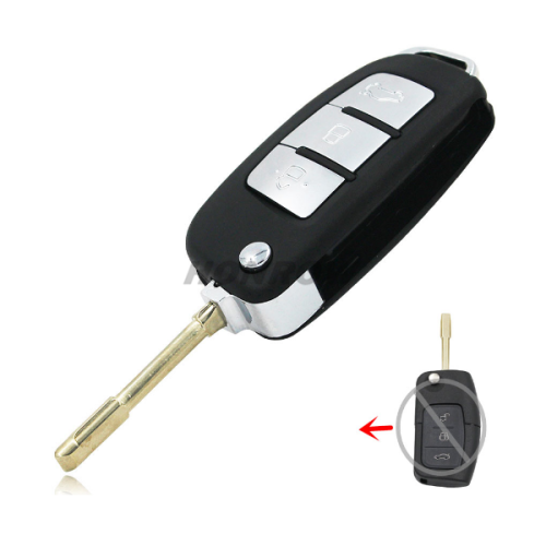 For Fo Mondeo Focus Fiesta Transit FO21 Uncut Blade Modified Folding Flip Remote Key Shell