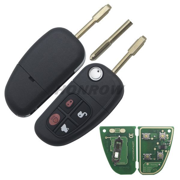 For Jag 4 button remote key with 315Mhz with 4D60 glass chip