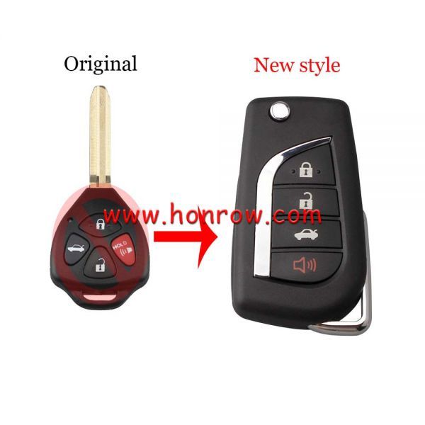 For Toyota Camry 3+1 button remote key with 314.4Mhz 4D67 Chip  FCC ID HYQ12BBY