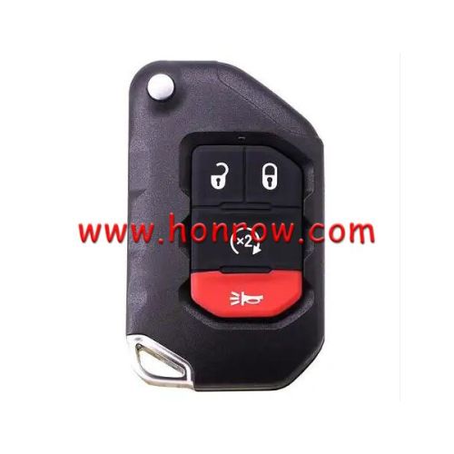 For Jeep Wrangler Remote key 4 Button ASK433 MHz Folding Remote Key SIP22 PCF7939M / HITAG AES / 4A CHIP FCC ID:OHT1130261 OE #:68416784AA