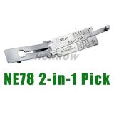 Original Lishi NE78 for Peugeot lock pick and decoder  together 2 in 1 genuine  with best quality