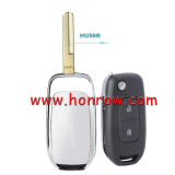 For Renault 2 button remote key  blank with HU56R Blade