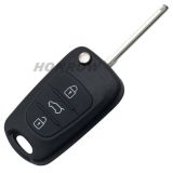 For Hyundai I30 and IX35 3 button flip remote key blank with Right Blade