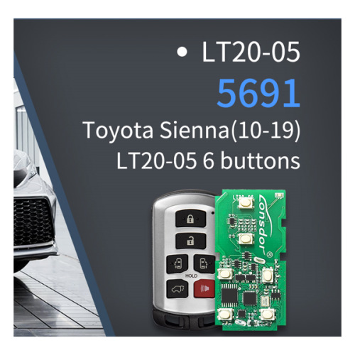 Lonsdor LT20-05 Smart Key with key shell  8A+4D Adjustable Frequency For Toyota 5691 Support K518 & K518ISE & KH100+