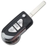 For Cit 3 button flip remote key blank with VA2 & 307 blade