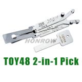 Original Lishi Toy48 for Toyota lock pick and decoder  together 2 in 1 genuine  with best quality