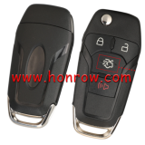 For Ford 3+1 button Flip Folding Remote Car Key Shell with HU101 Blade