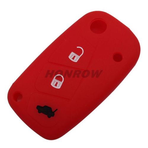 For Fiat 3 button Silicone case (red color) (MOQ:50pcs)