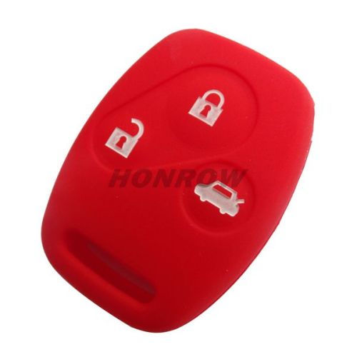 For Honda 3 button Silicone case (Red color) (MOQ:50pcs)