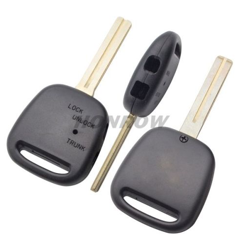 For To 2 button remote key blank with TOY48 blade (with light hole) (No Logo)