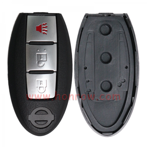 For Nissan 2+1 button remote key blank with emergency blade