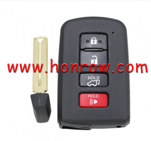 For Toyota 3+1 button remote key blank