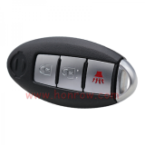 For Nissan 2+1 button remote key blank with emergency blade